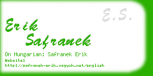 erik safranek business card